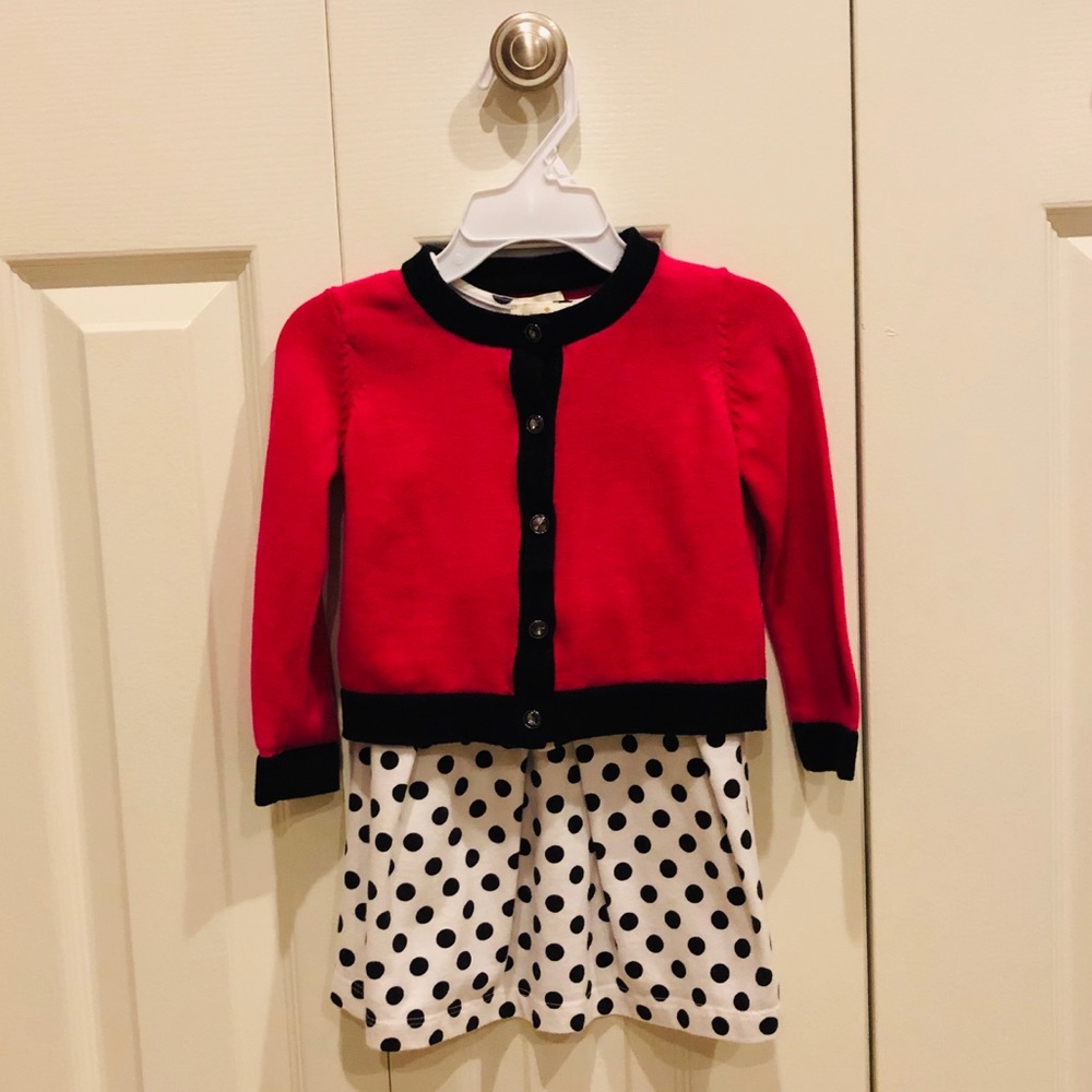Kate Spade Baby Girls Polka Dot Dress + Cardigan